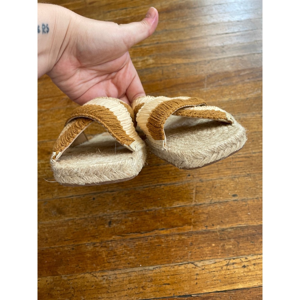 Castaner Espadrille Raffia Criss Cross Slide Sandals - Women's Designer Shoes - Picture 4 of 4